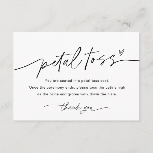 EVERLEIGH Wedding Petal Toss Sitzkarte Begleitkarte (Vorderseite)