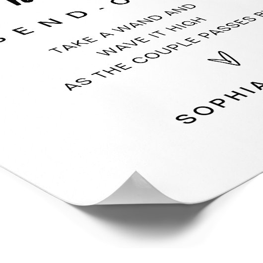 EVERLEIGH Wedding Ribbon Senden-Zeichen Poster (Ecke)