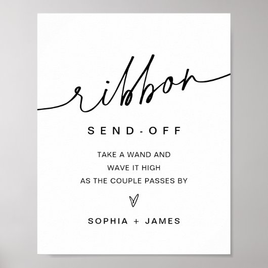 EVERLEIGH Wedding Ribbon Senden-Zeichen Poster (Vorne)