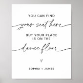 EVERLEIGH Wedding Seetage Platzkarte-Zeichen Poster (Vorne)