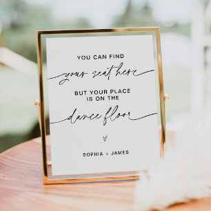 EVERLEIGH Wedding Seetage Platzkarte-Zeichen Poster
