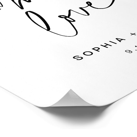 EVERLEIGH Wedding S'mores Sign S'more Liebe Poster (Ecke)