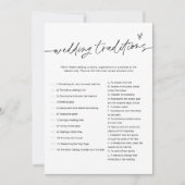 EVERLEIGH Wedding Tradition Bridal Game Card Einladung (Vorderseite)