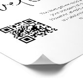 EVERLEIGH Wedding Well QR Code Sign Poster (Ecke)