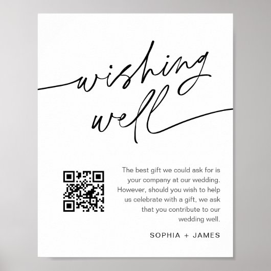 EVERLEIGH Wedding Well QR Code Sign Poster (Vorne)