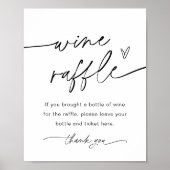 EVERLEIGH Wine Raffle Brautparty Game Sign Poster (Vorne)