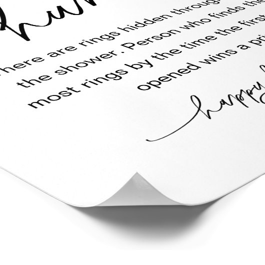 EVERLEIGING Ring Hunt Brautparty Game Poster (Ecke)