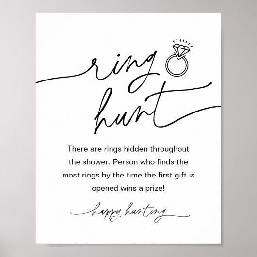 EVERLEIGING Ring Hunt Brautparty Game Poster (Vorne)