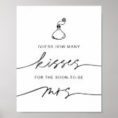 EVERLEIGING Wie viele Kisses Brautparty Game Poster (Vorne)