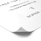 EVERLEIGTE Gastgeschenke Hochzeiten Unterschreiben Poster (Ecke)