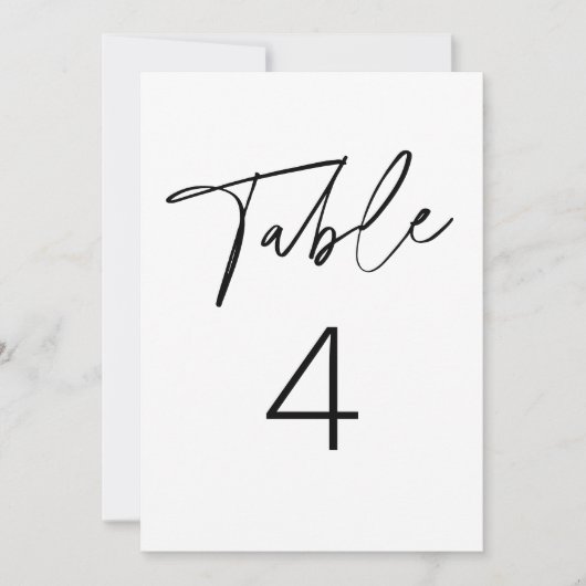 EVERLEIGTE Minimalistische moderne Tischnummer (Vorderseite)