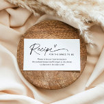 EVERLEIGTE "Rezept"-Einsteckkarte Visitenkarte<br><div class="desc">Everleigh Collection - eine atemberaubende und minimalistische Kollektion mit einem modernen Kalligraphie-Schriftart, der elegant und stilvoll zugleich ist. Diese Kollektion bietet ein zeitloses und elegantes Design, das perfekt für jede Veranstaltung geeignet ist, von Hochzeiten bis hin zu Babyduschen und allem dazwischen. Genießen Sie die Eleganz und Eleganz der Everleigh Collection...</div>