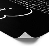 Everlong Black Script Song Lyric Wall Art Print Poster (Ecke)