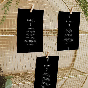 EVERLY Art Deco Black Wedding Seekarten Karten