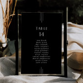 EVERLY Art Deco Black Wedding Seekarten Karten