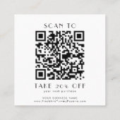 EVERLY Art Deco Business Logo QR-Code Danke Rabattkarte (Rückseite)
