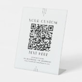 EVERLY Art Deco Business or Wedding Custom QR Code Sockelschild (Vorderseite)