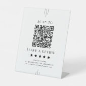 EVERLY Art Deco Business QR-Code Hinterlassen Sie  Sockelschild (Vorderseite)
