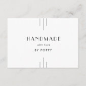 EVERLY Art Deco Handmade with Love Thank You Order Begleitkarte (Vorderseite)