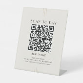 EVERLY Art Deco Ivory Black Business Scan To Pay Sockelschild (Vorderseite)