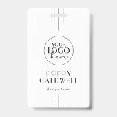 EVERLY Art Deco Logo QR-Code Mitarbeiter-ID-Karte Ausweis (Vorderseite)