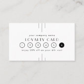 EVERLY Art Deco Minimal Business Reward 6 Punch Treuekarte (Vorderseite)