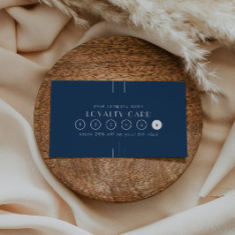 EVERLY Art Deco Navy Blue Business Reward 6 Punch Treuekarte