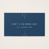 EVERLY Art Deco Navy Geschäft Geschenkgutschein (Vorderseite)