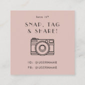 EVERLY Art Deco Rosé Snap Tag Danke (Rückseite)