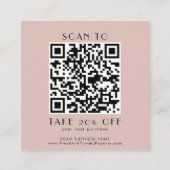 EVERLY Art Deco Röte Geschäft QR-Code Danke Rabattkarte (Rückseite)