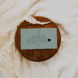 EVERLY Art Deco Sage Green Business Reward 6 Punch Treuekarte