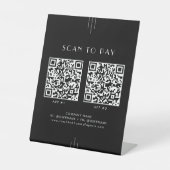 EVERLY Art Deco Schwarzes Geschäft 2 Apps Scannen Sockelschild (Vorderseite)