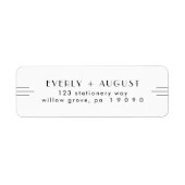 EVERLY Art Deco White Black Rücksendeadressen-Aufk (Vorne)