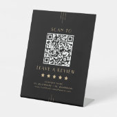 EVERLY Black Gold Business QR-Code Hinterlassen Si Sockelschild (Vorderseite)