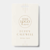 EVERLY Cream Gold Logo QR-Code Mitarbeiter-ID-Kart Ausweis (Vorderseite)