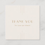 EVERLY Creme und Gold Business QR Code Danke Rabattkarte (Vorderseite)