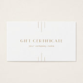EVERLY Gold Art Deco Business Gift Certificate (Vorderseite)