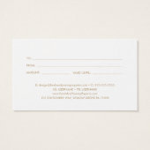 EVERLY Gold Art Deco Business Gift Certificate (Rückseite)