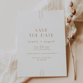 EVERLY Gold Art Deco Einfache geometrische Hochzei Save The Date