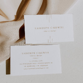 EVERLY Gold Art Deco Simple Geometric Visitenkarte