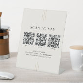 EVERLY Ivory Black Business QR Code Scan To Pay Sockelschild (In SItu)