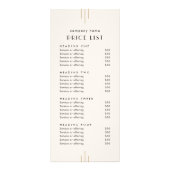 EVERLY Ivory Doppelseitige Geschäftspreisliste Werbekarte (Vorne)