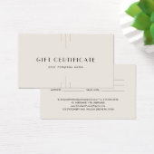 EVERLY Ivory Gold Black Business Gift Certificate (Schreibtisch)
