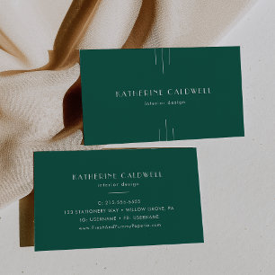 EVERLY Juwelton Art Deco Smaragdgrün Visitenkarte