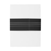 EVERLY Modern Art Deco Black Monogram Wedding Einladungsbanderole (Rückseitenbeispiel)