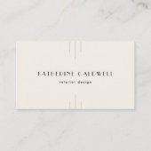 EVERLY Retro Art Deco Ivory Gold Black QR Code Visitenkarte (Vorderseite)