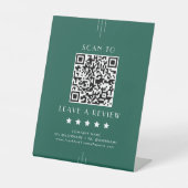 EVERLY Smaragd-Geschäft QR-Code Hinterlassen Sie e Sockelschild (Vorderseite)