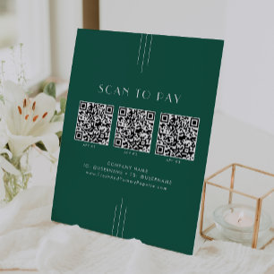 EVERLY Smaragdgrüner Geschäfts-QR-Code Scan zum Be Sockelschild