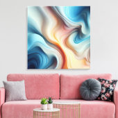 Evermore Abstrakt Stretched Canvas Print Leinwanddruck (Insitu (Wohnzimmer))