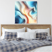Evermore Abstrakt Stretched Canvas Print Leinwanddruck (Insitu (Schlafzimmer))